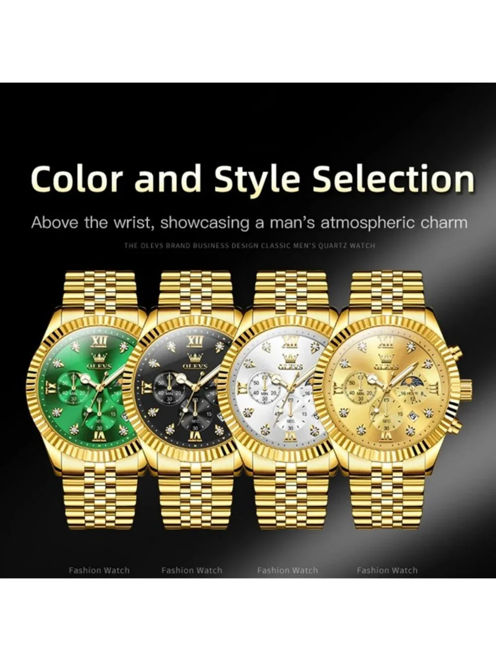Luxury Stainless Steel Men's Watch | Waterproof Quartz Dress Watch with Big Face
